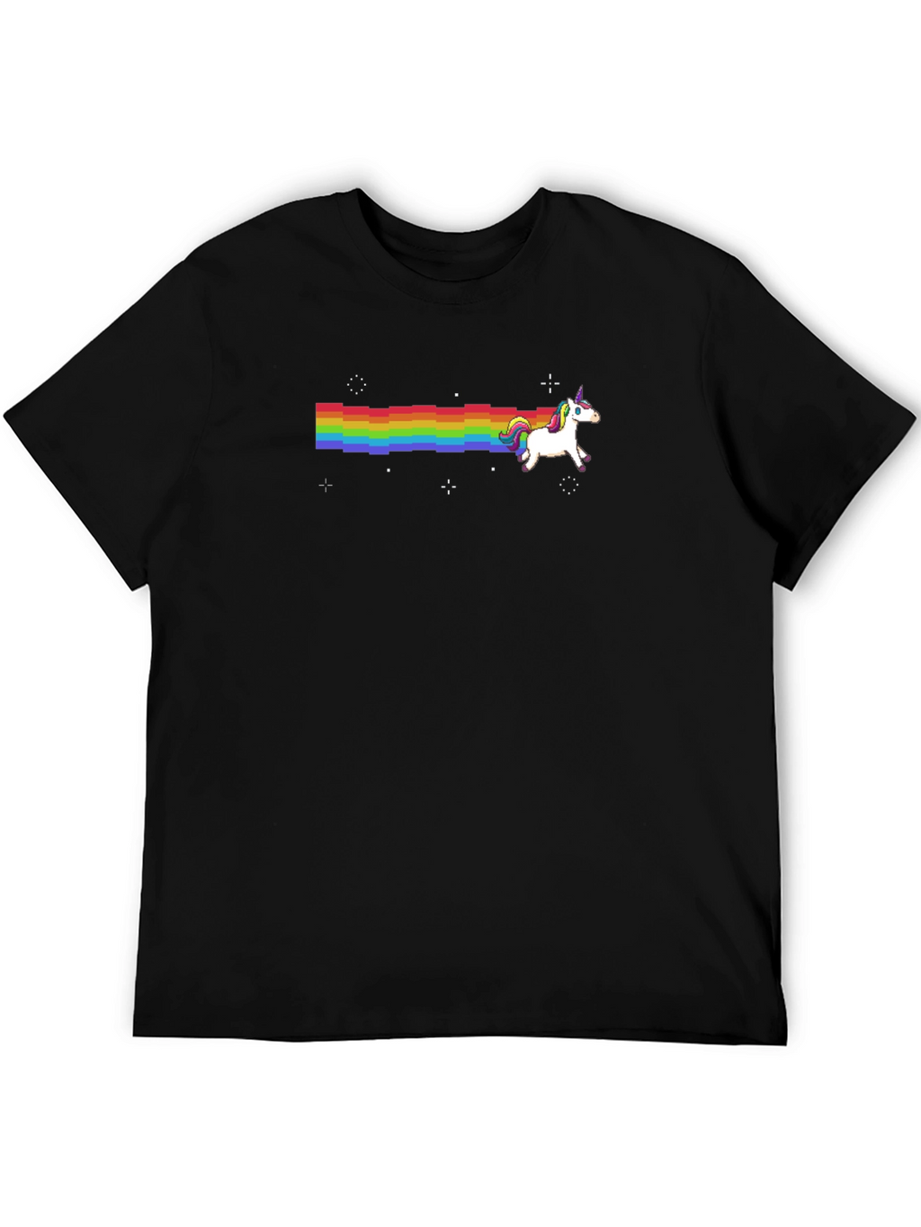 Pixelated Unicorn Rainbow T-Shirt