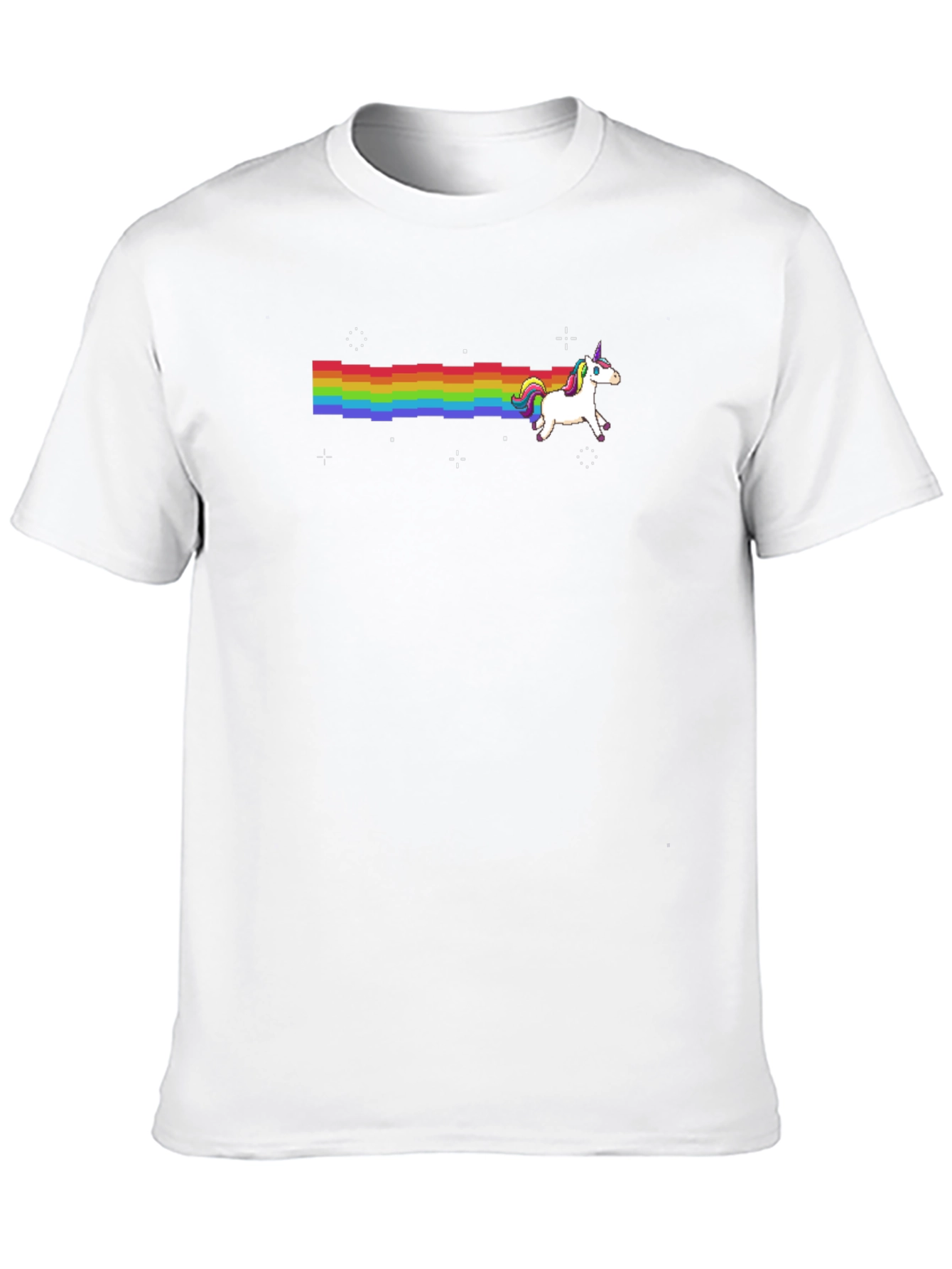 Pixelated Unicorn Rainbow T-Shirt