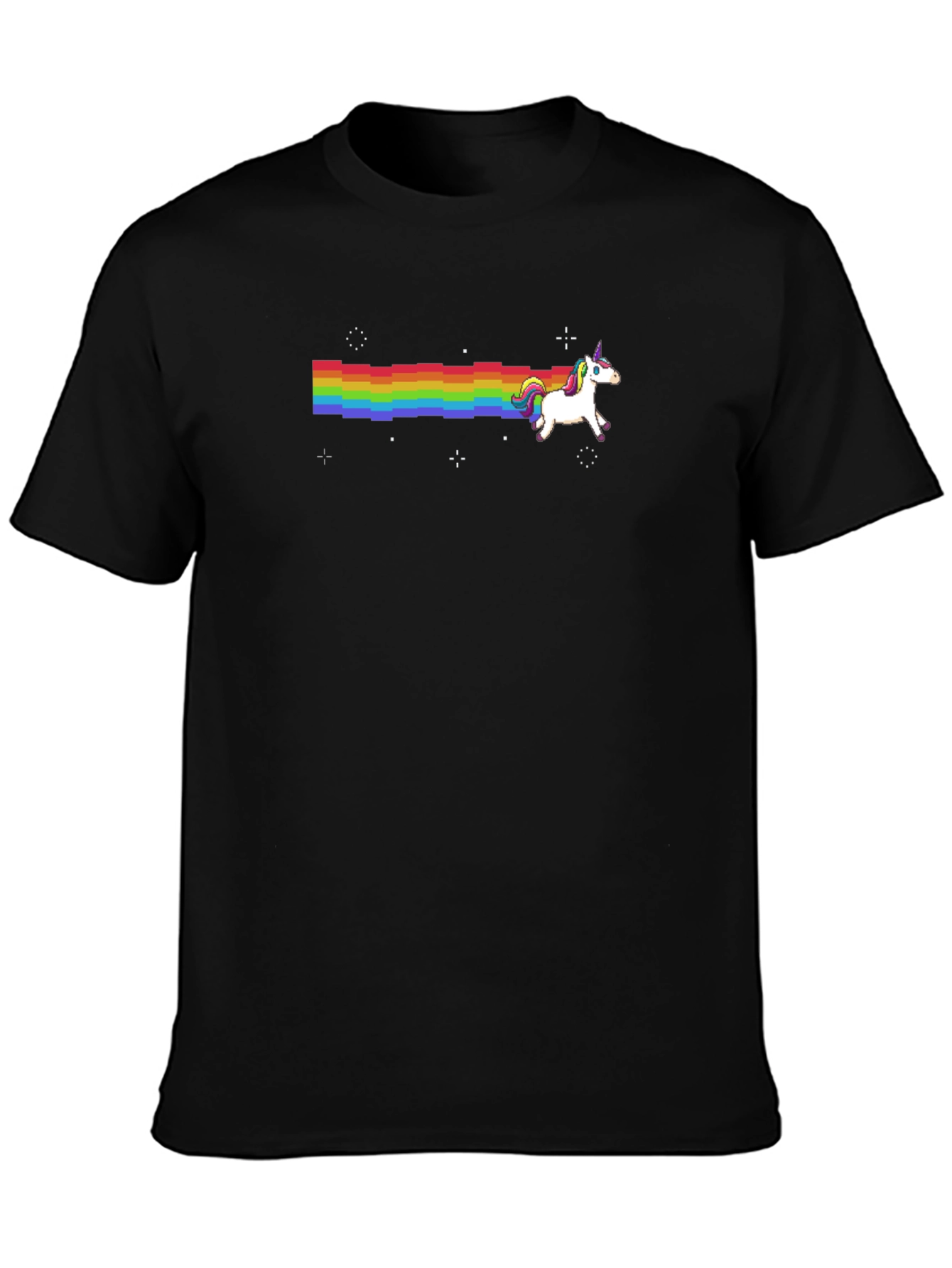 Pixelated Unicorn Rainbow T-Shirt