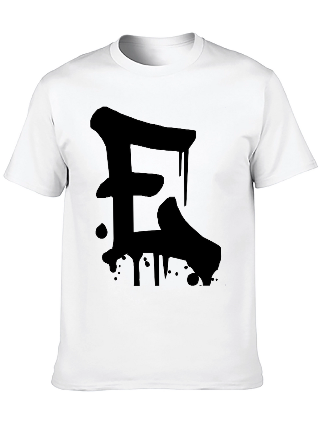 Bold Black Graffiti Letter T-Shirt