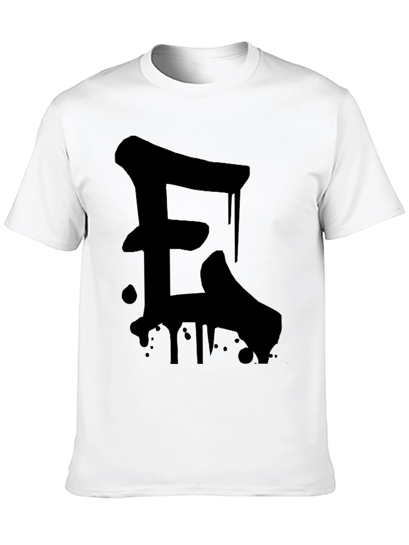 Bold Black Graffiti Letter T-Shirt