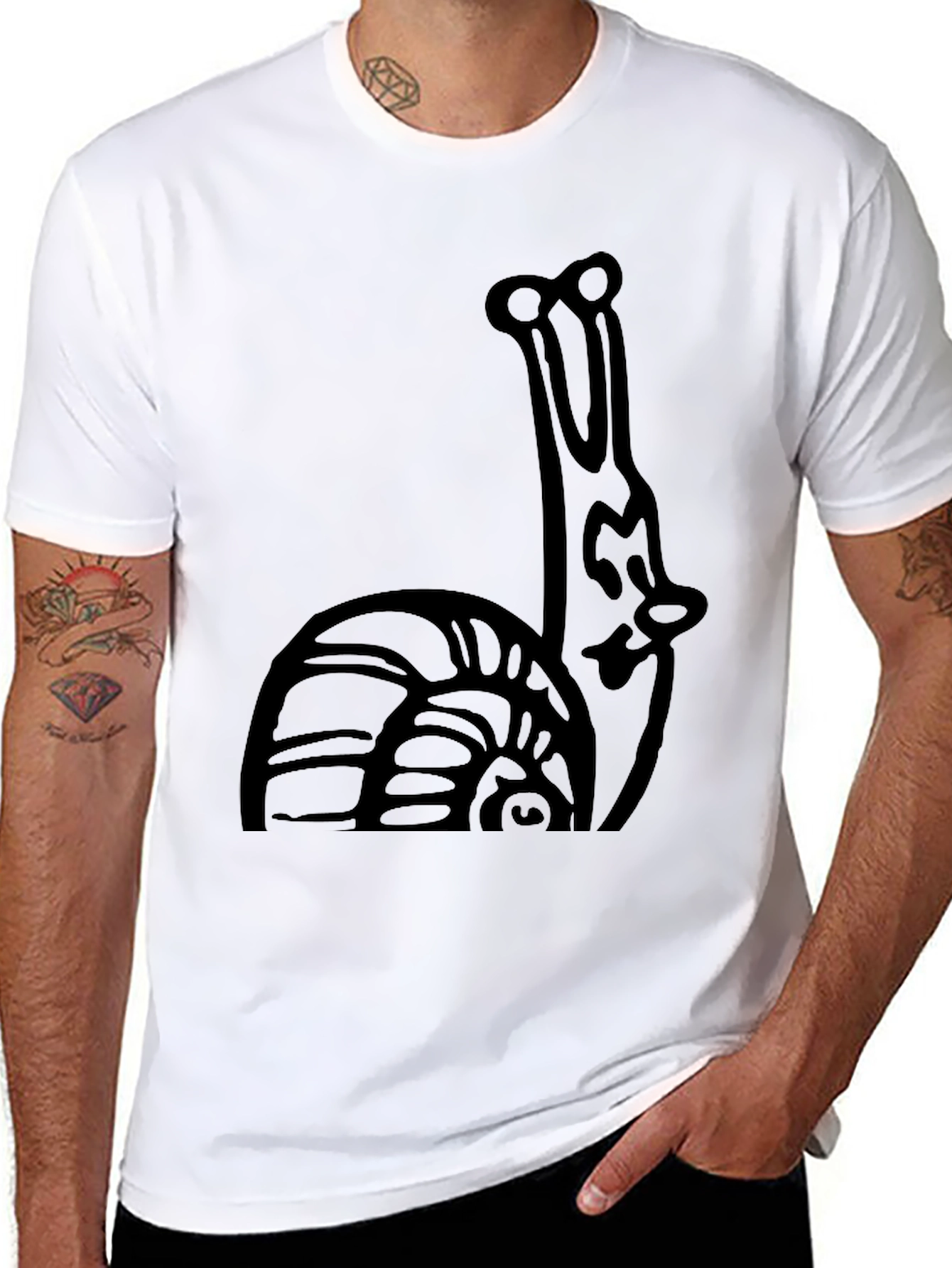 Black Snail Graphic Tee - Unique Design