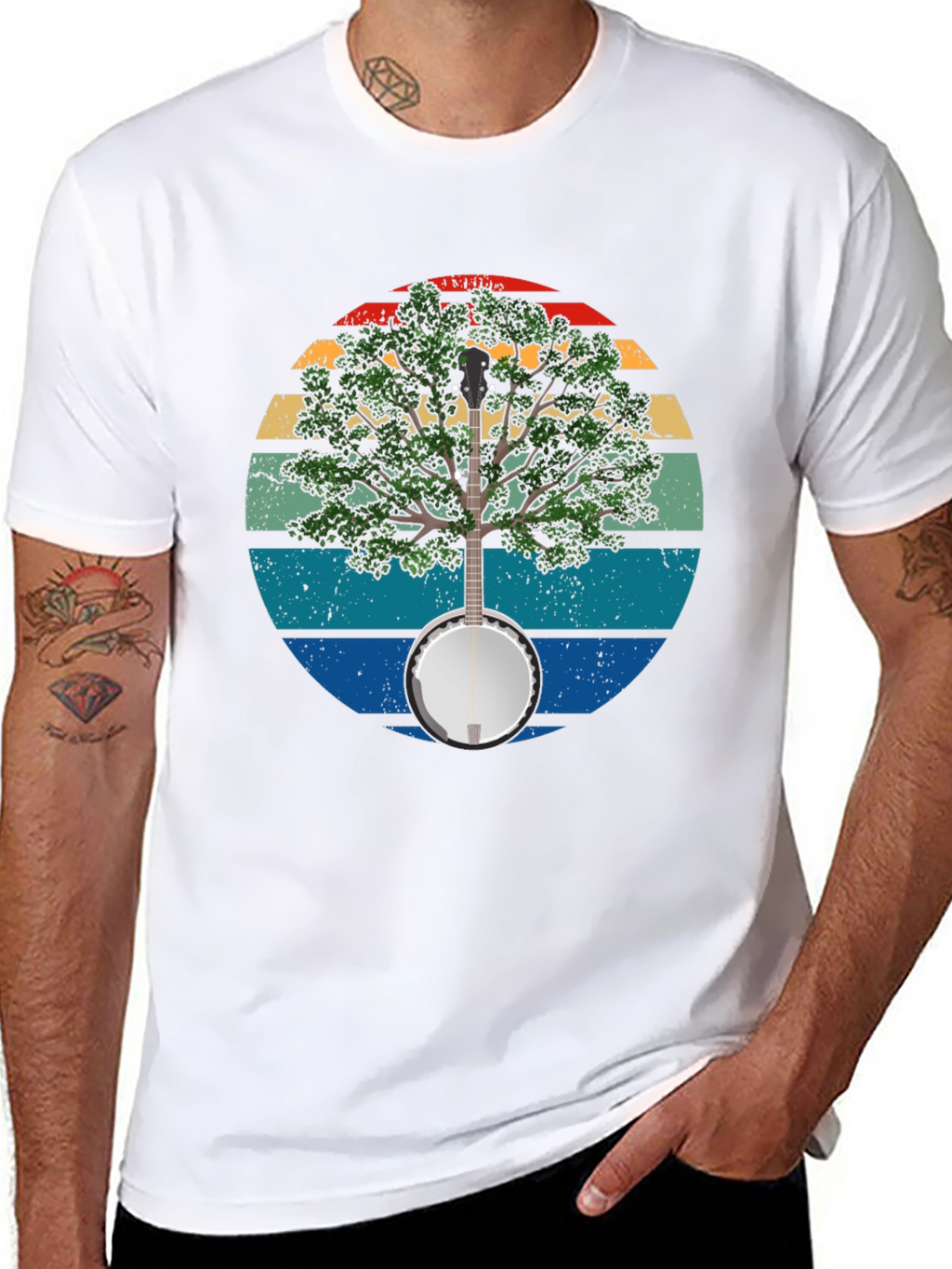 Banjo Tree Graphic T-Shirt