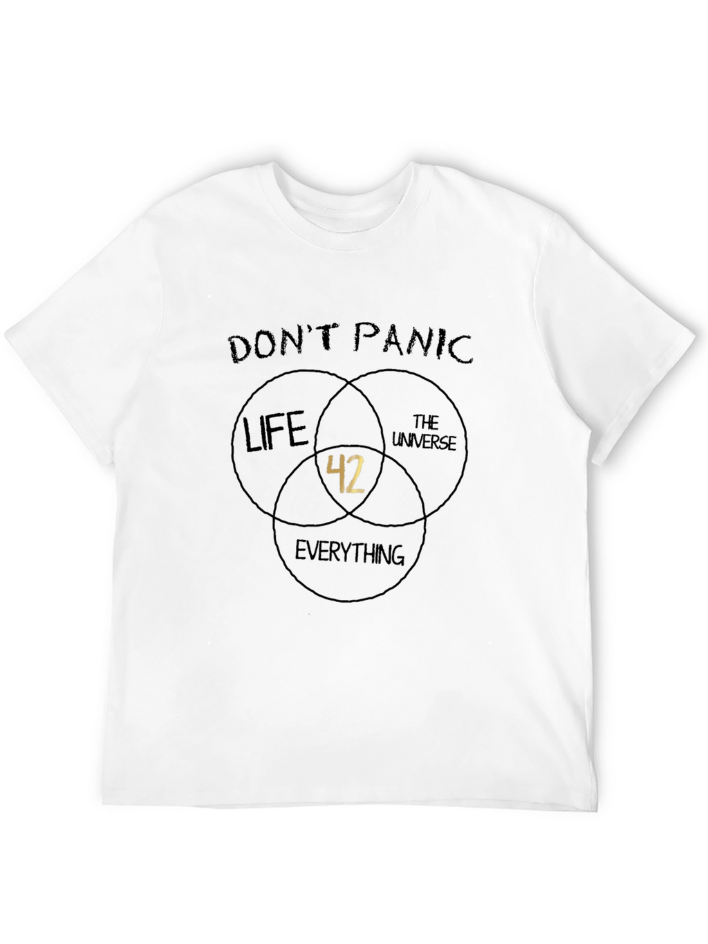 Dont Panic 42 T-Shirt - Life The Universe Everything