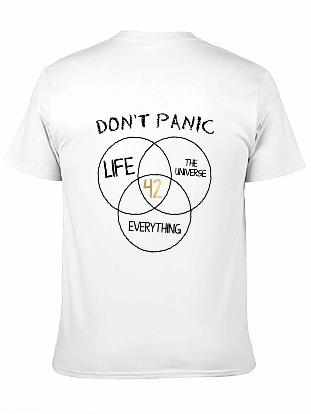 Dont Panic 42 T-Shirt - Life The Universe Everything