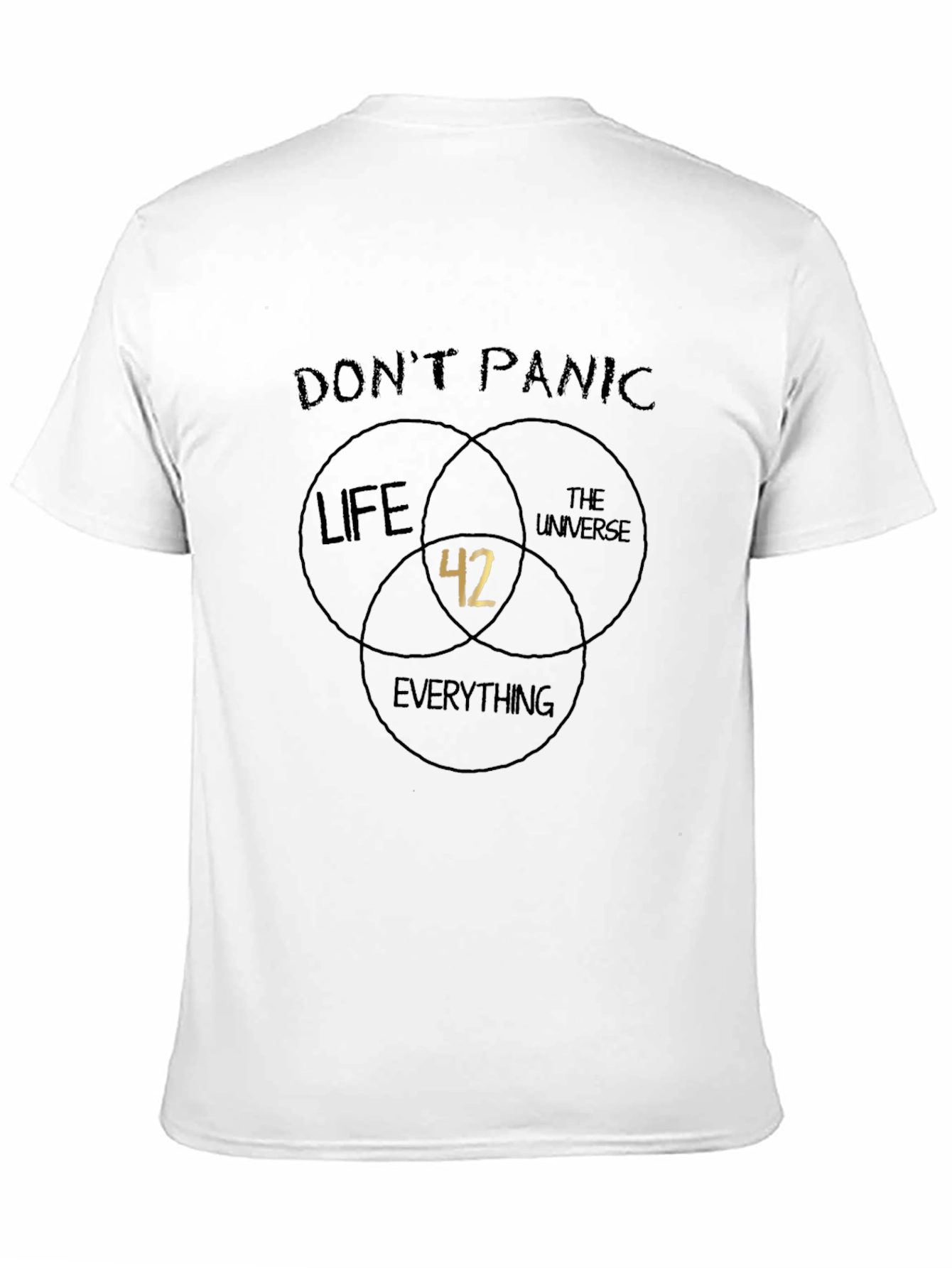Dont Panic 42 T-Shirt - Life The Universe Everything