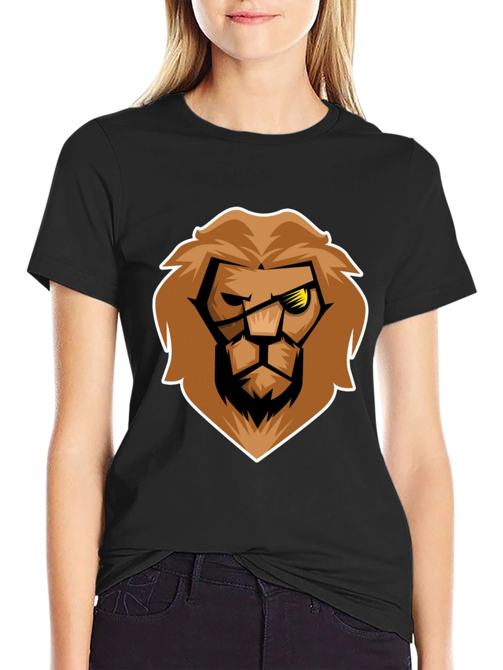 Lion Graphic Black T-Shirt - Bold Style