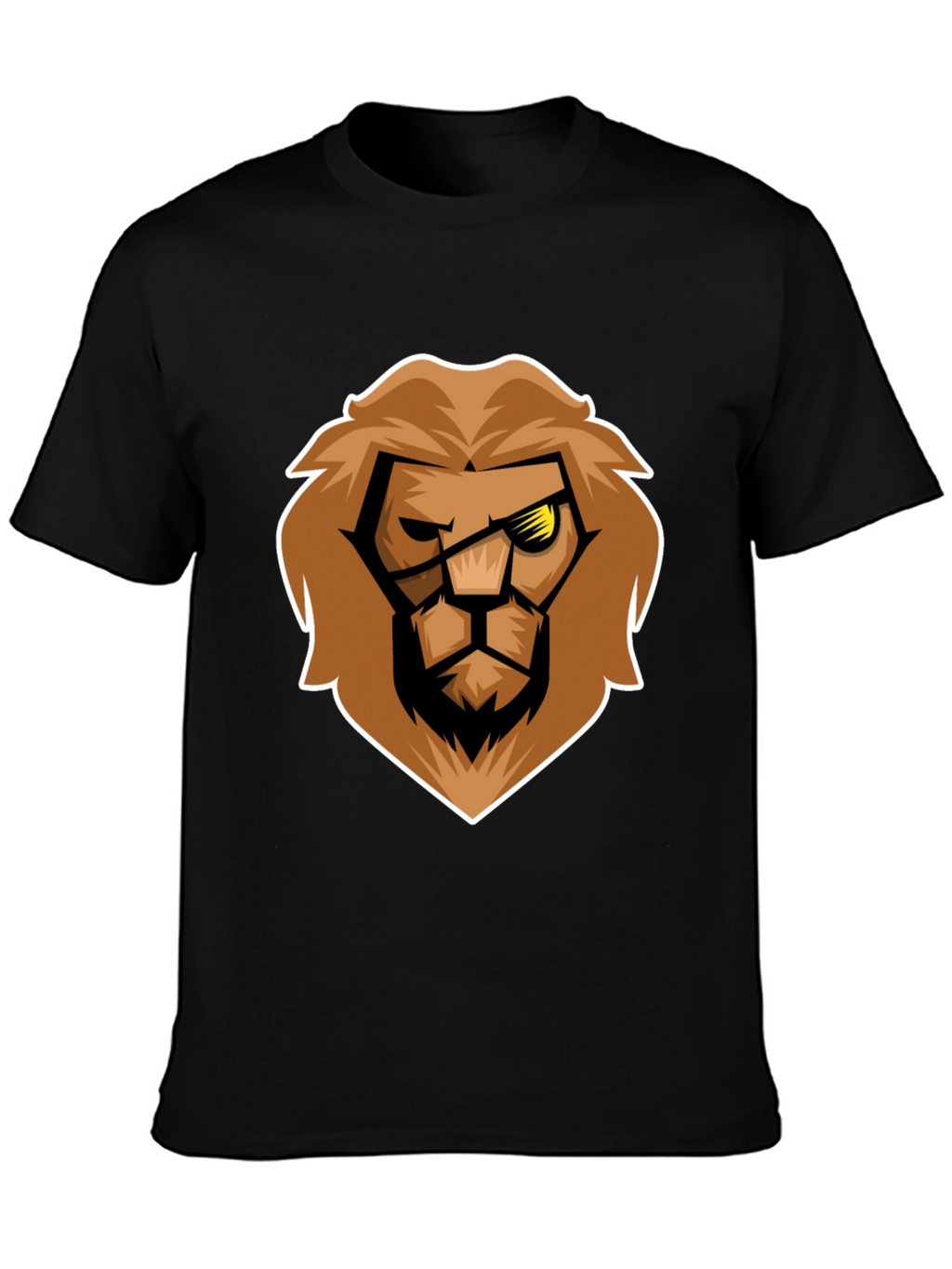 Lion Graphic Black T-Shirt - Bold Style