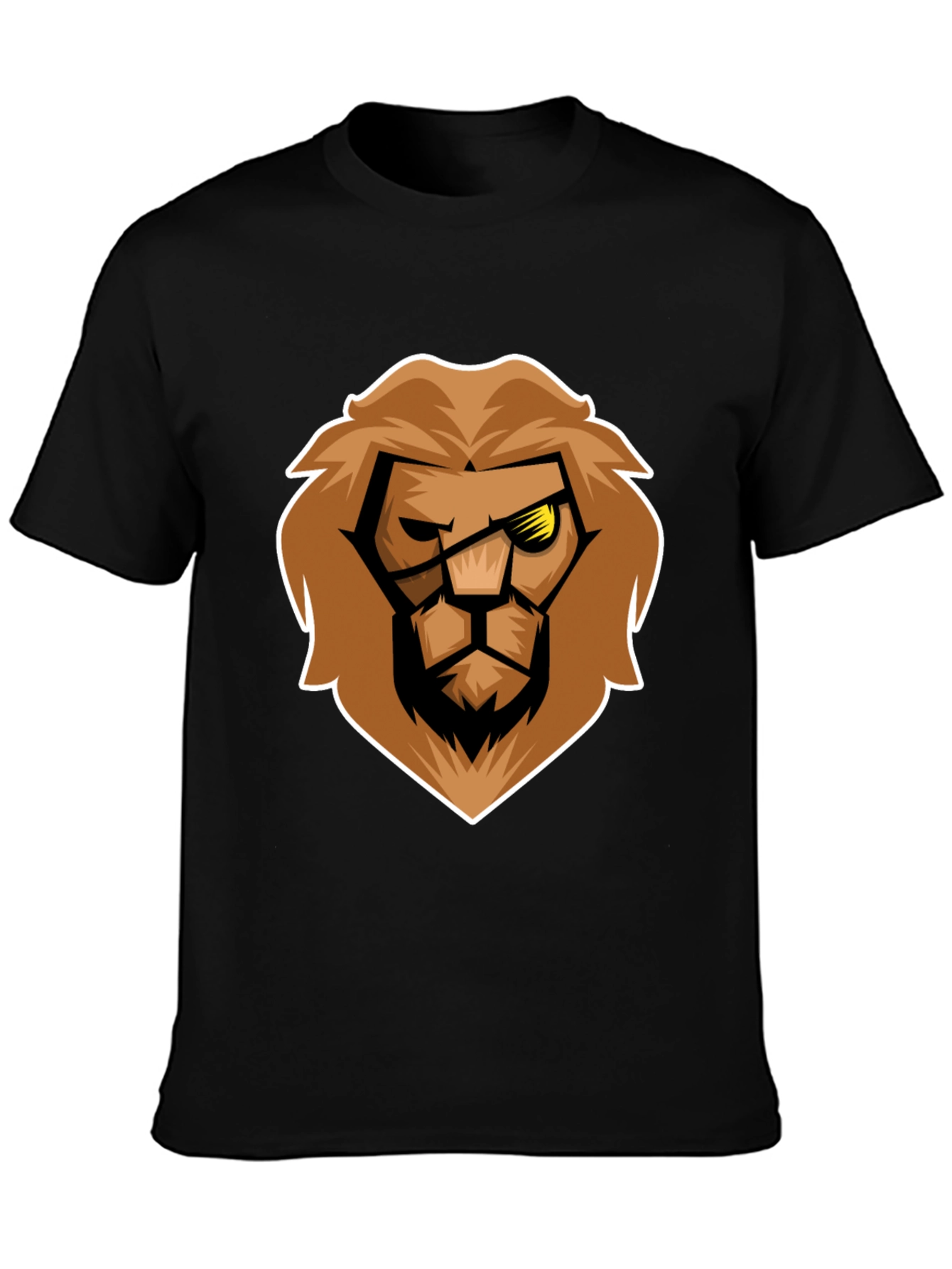Lion Graphic Black T-Shirt - Bold Style