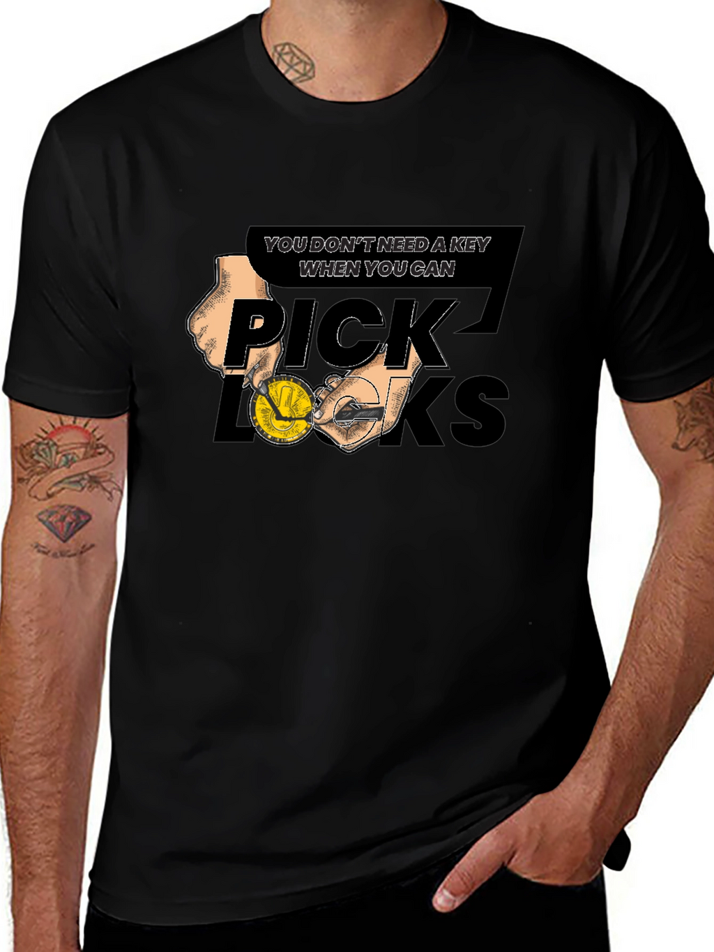 Pick Locks Graphic Tee - No Key Needed T-Shirt