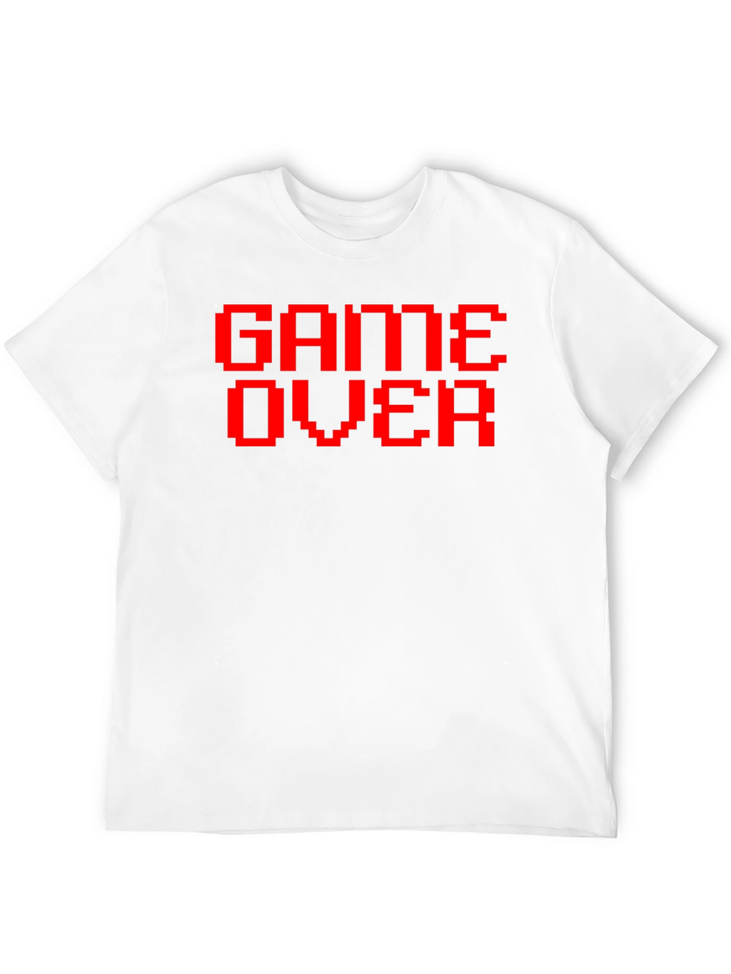 Game Over Red Pixel Tee - Classic Gamer Style