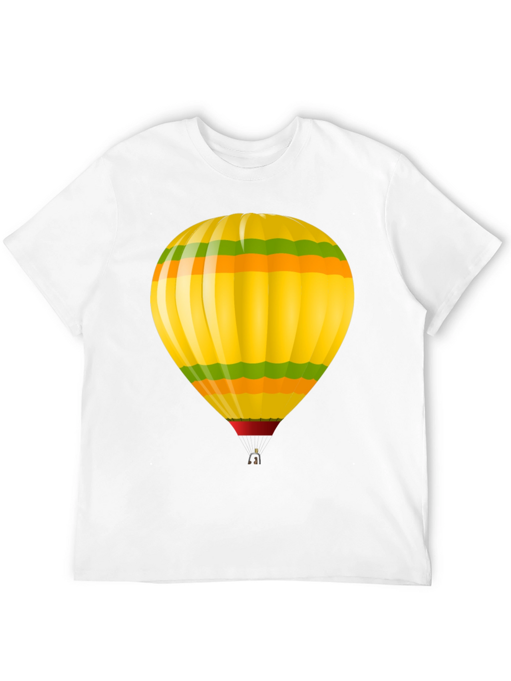 Hot Air Balloon Graphic T-Shirt - Black Cotton Tee