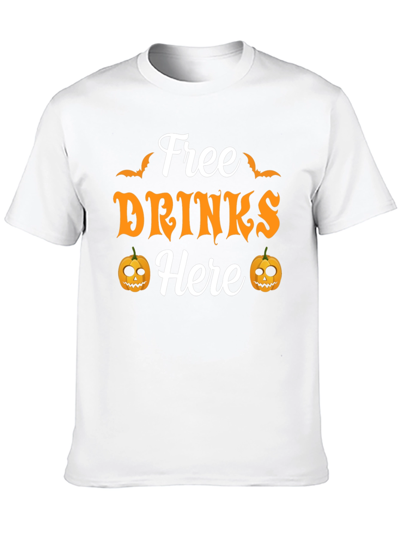 Free Drinks Here Halloween T-Shirt