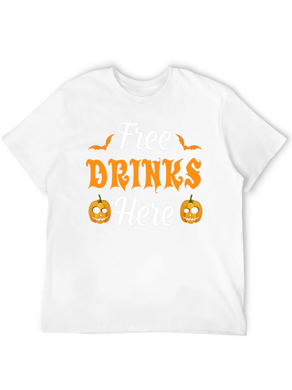 Free Drinks Here Halloween T-Shirt