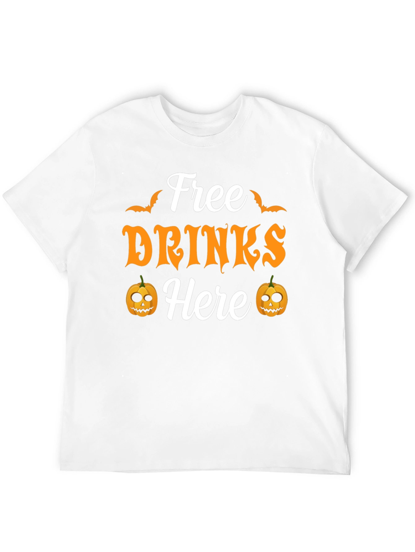 Free Drinks Here Halloween T-Shirt