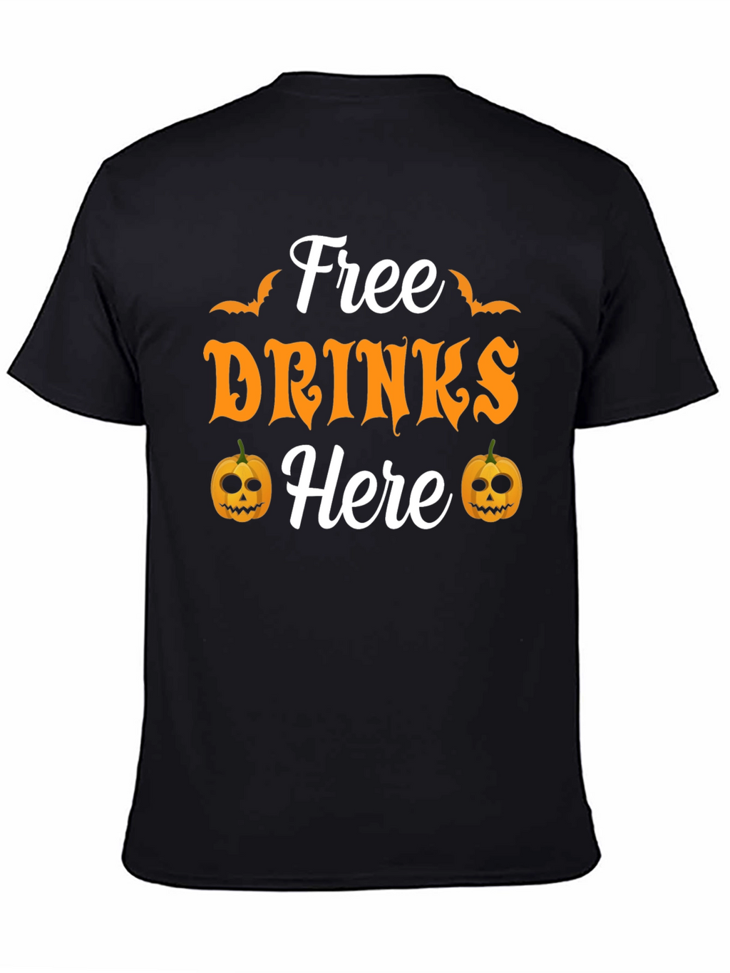 Free Drinks Here Halloween T-Shirt