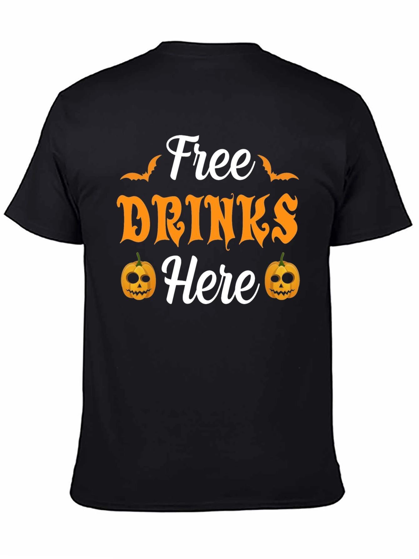 Free Drinks Here Halloween T-Shirt