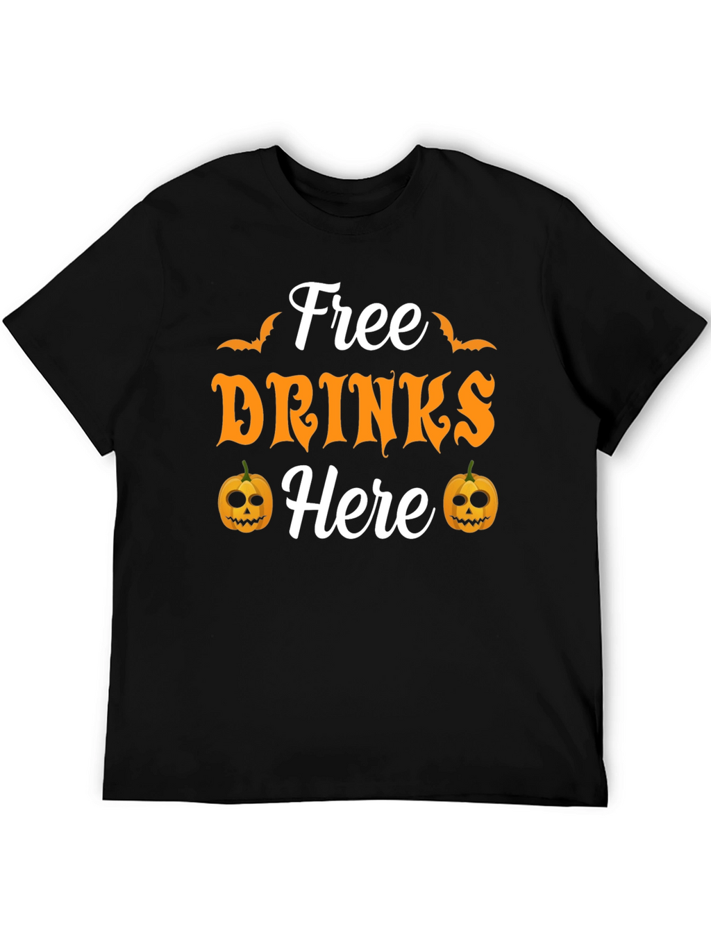 Free Drinks Here Halloween T-Shirt