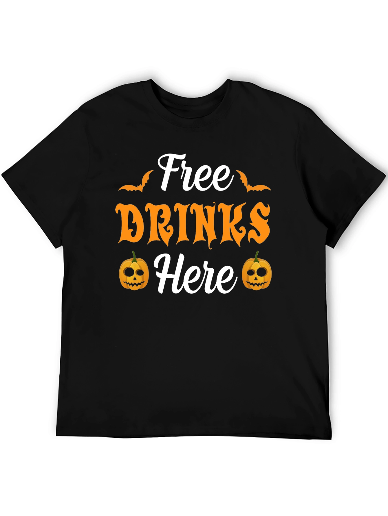 Free Drinks Here Halloween T-Shirt