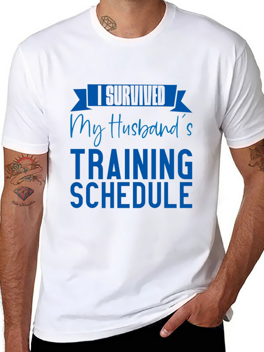 I Survived My Husbands Training Schedule T-Shirt