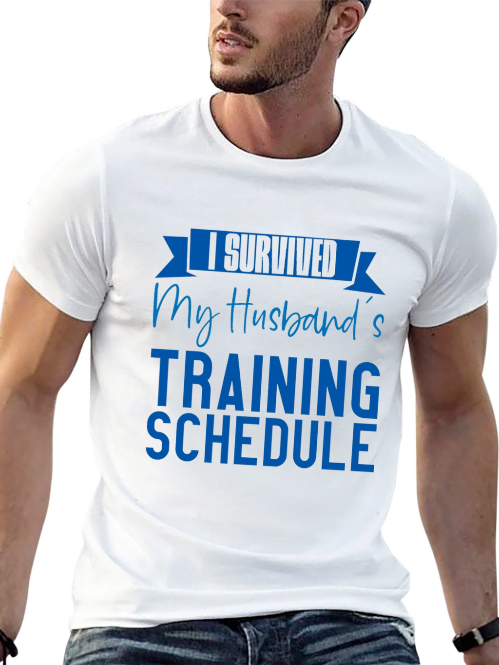 I Survived My Husbands Training Schedule T-Shirt