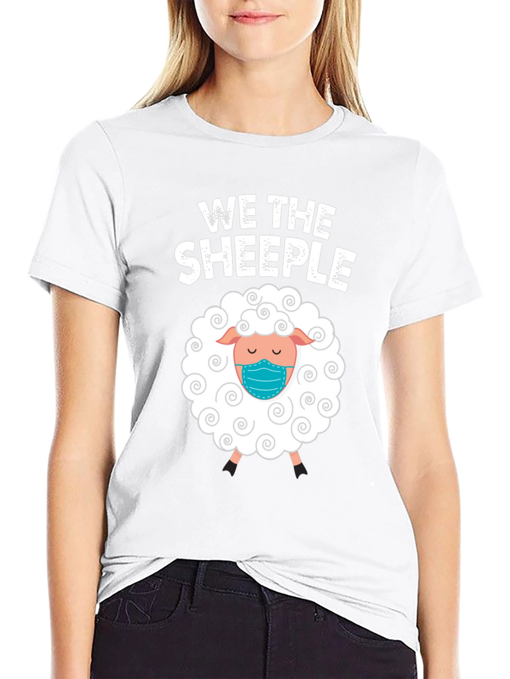 We The Sheeple T-Shirt: Funny Masked Sheep Tee