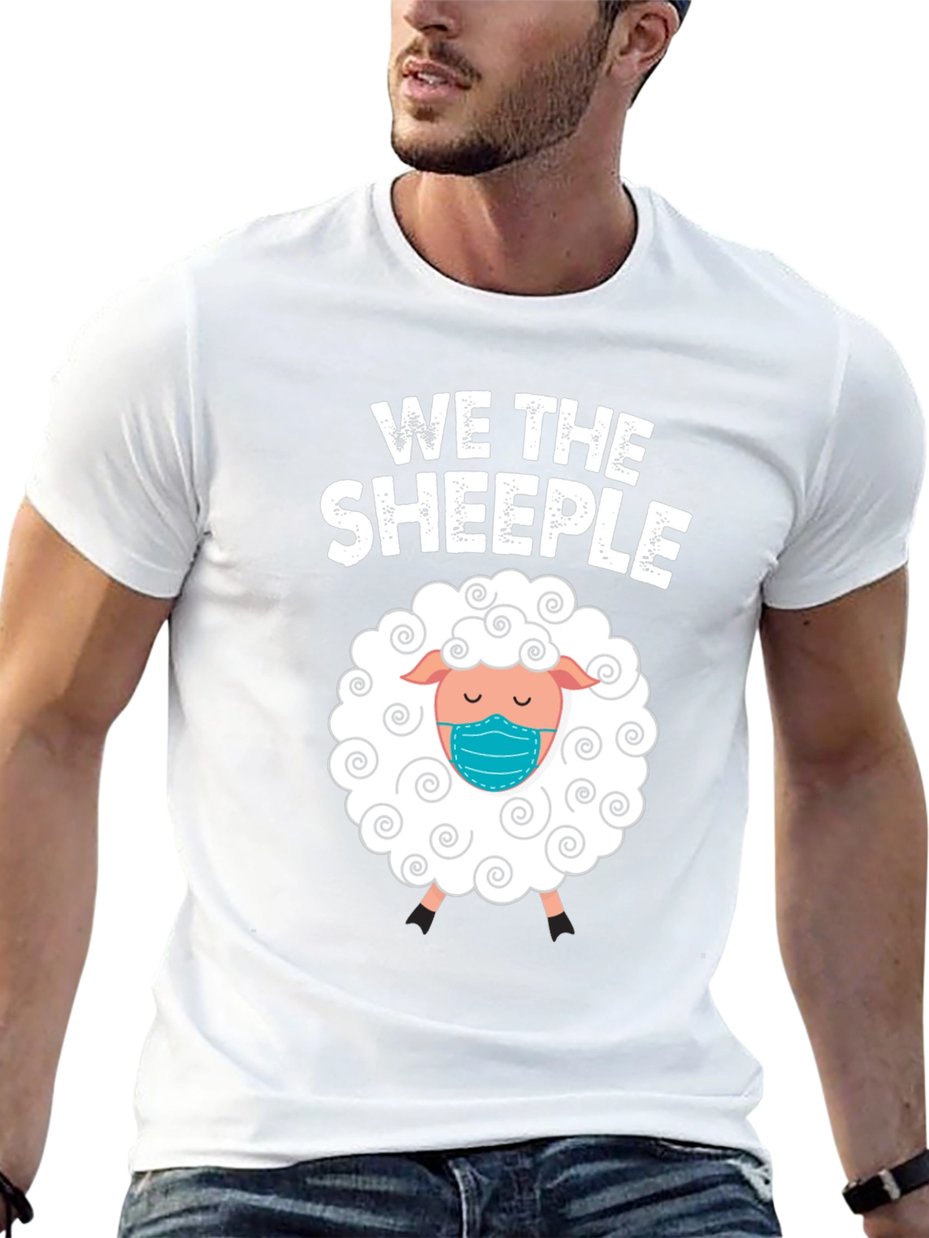 We The Sheeple T-Shirt: Funny Masked Sheep Tee
