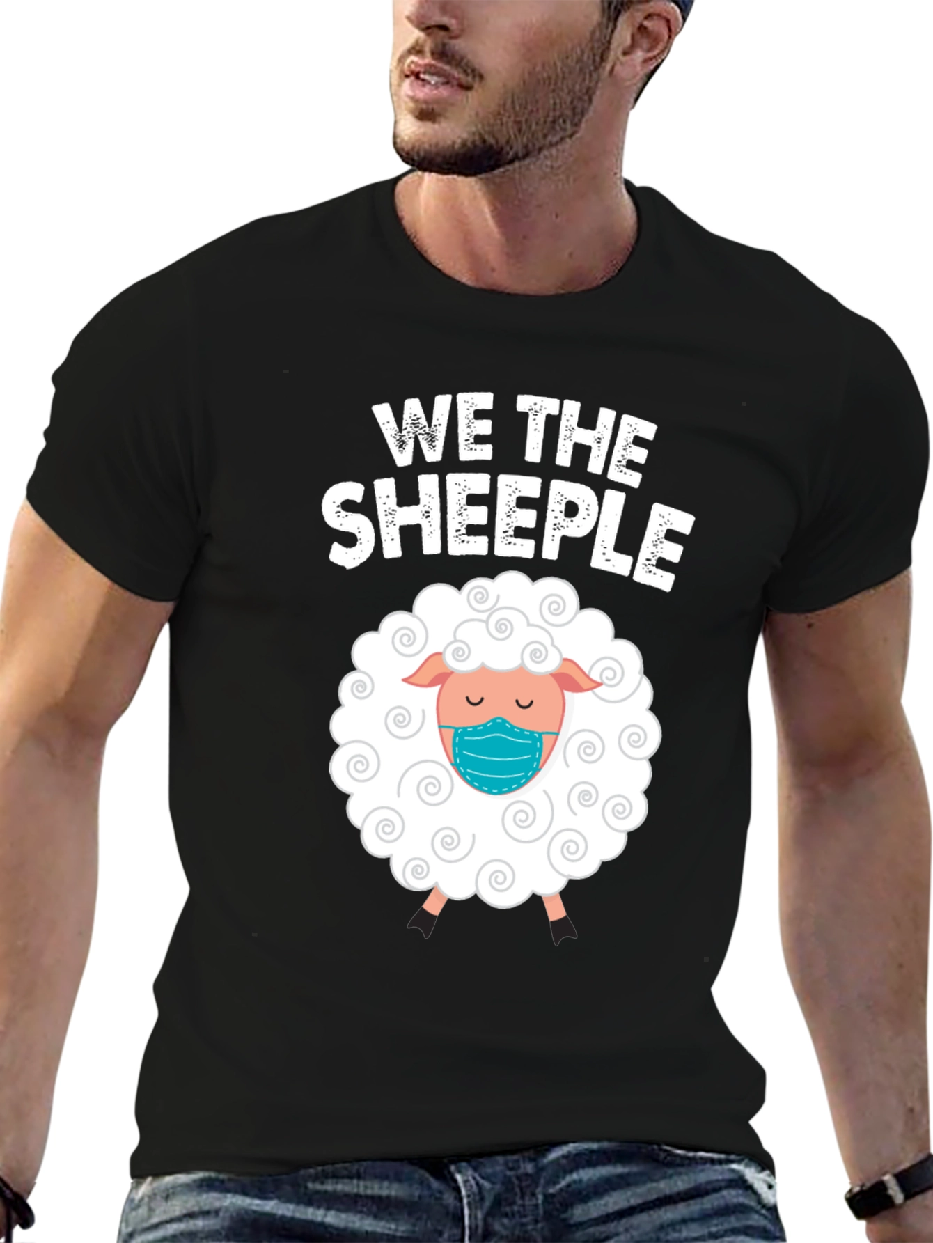 We The Sheeple T-Shirt: Funny Masked Sheep Tee