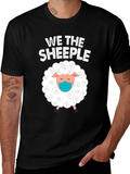 We The Sheeple T-Shirt: Funny Masked Sheep Tee