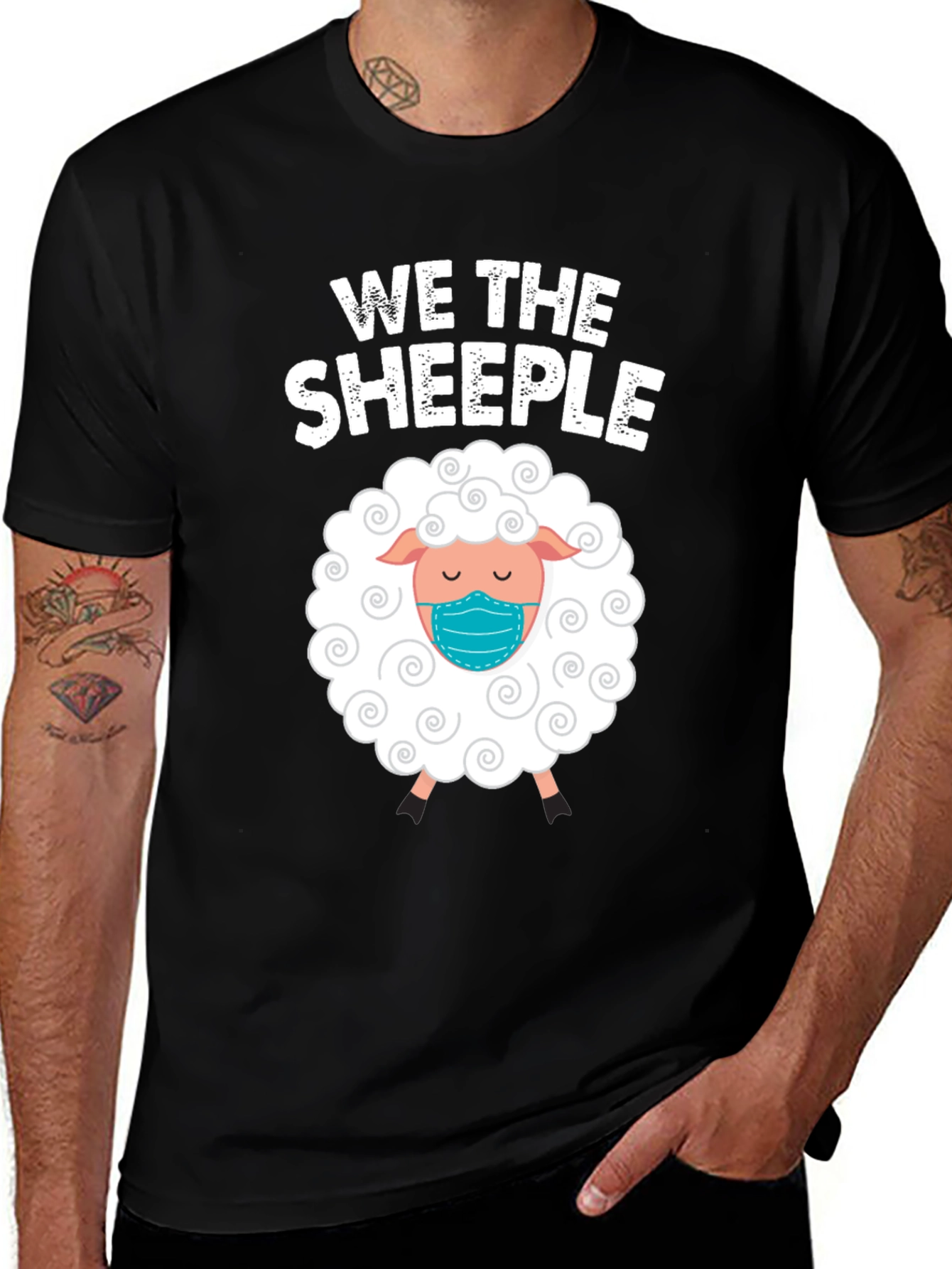We The Sheeple T-Shirt: Funny Masked Sheep Tee