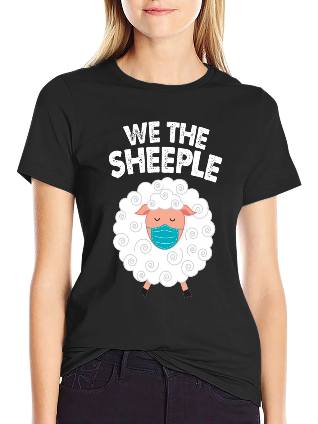 We The Sheeple T-Shirt: Funny Masked Sheep Tee