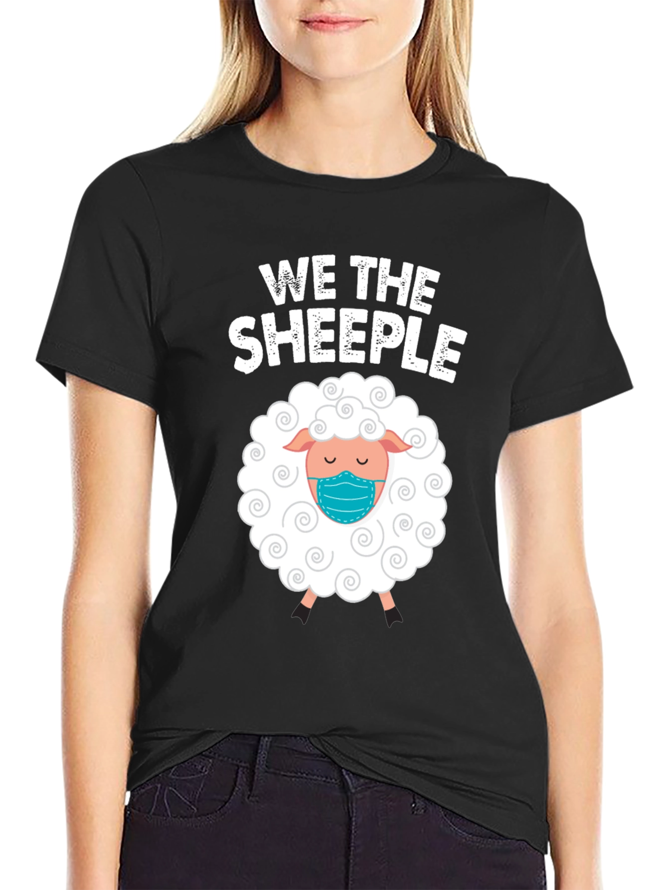 We The Sheeple T-Shirt: Funny Masked Sheep Tee