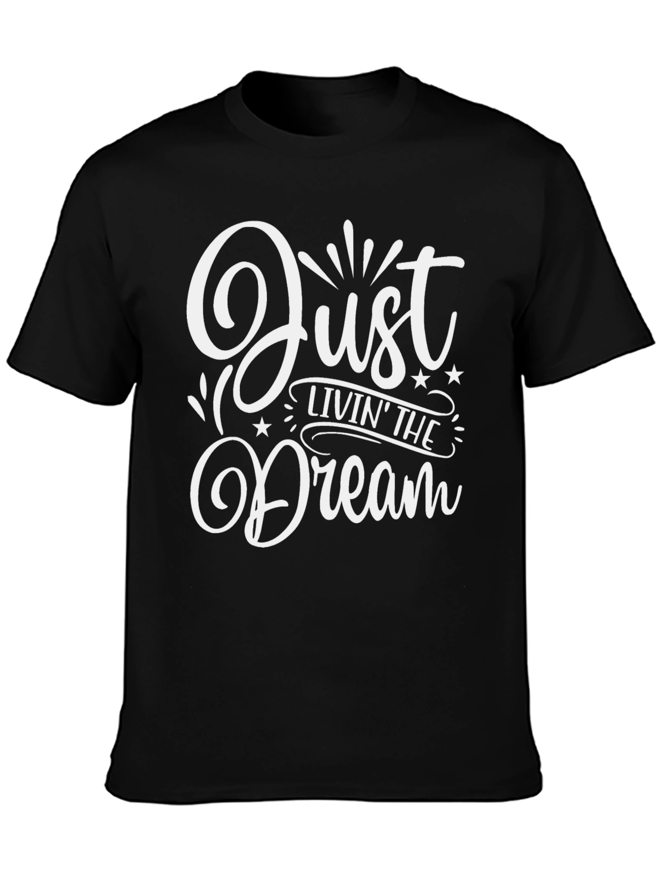 Just Livin The Dream Black Graphic Tee