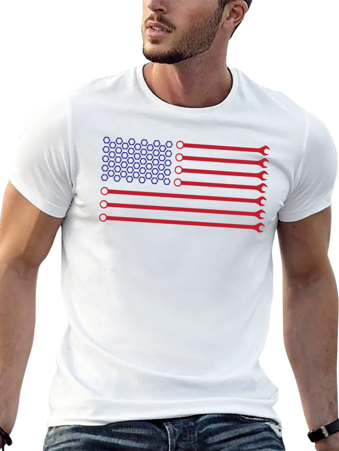 Mechanic American Flag T-Shirt