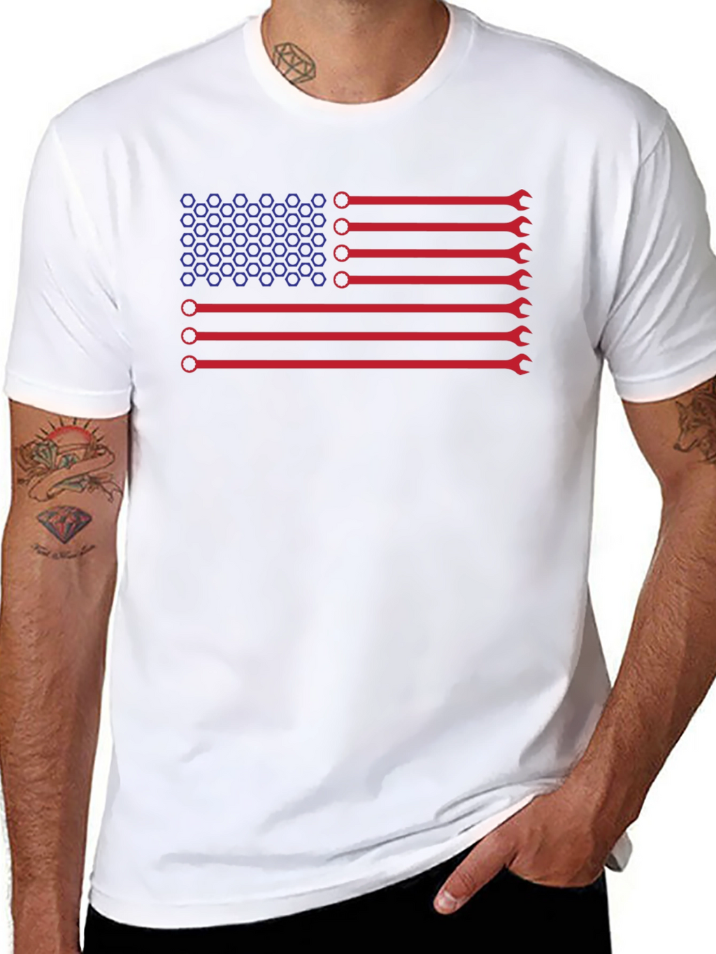 Mechanic American Flag T-Shirt