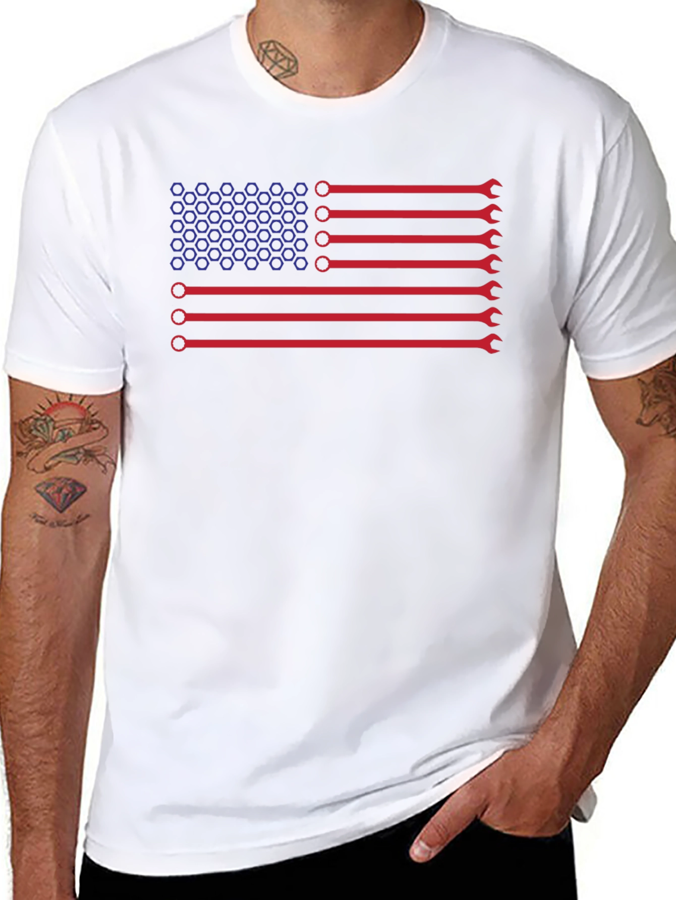 Mechanic American Flag T-Shirt