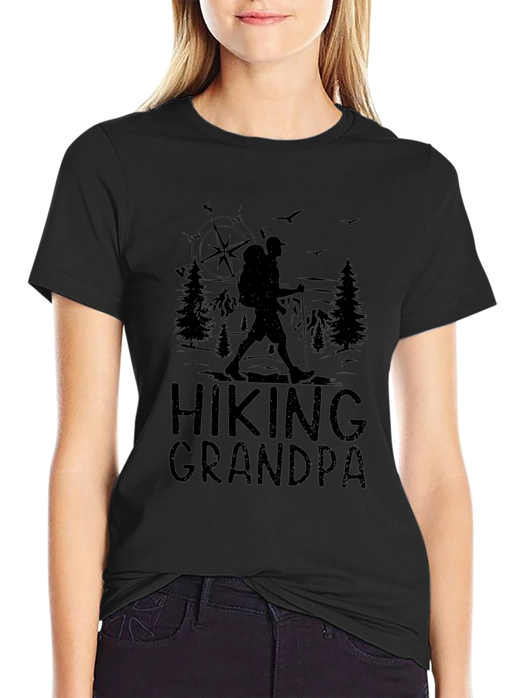 Hiking Grandpa Graphic Tee - Adventure Ready!