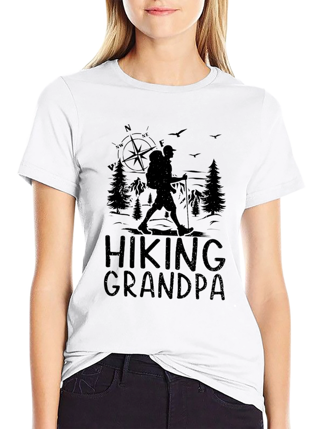 Hiking Grandpa Graphic Tee - Adventure Ready!