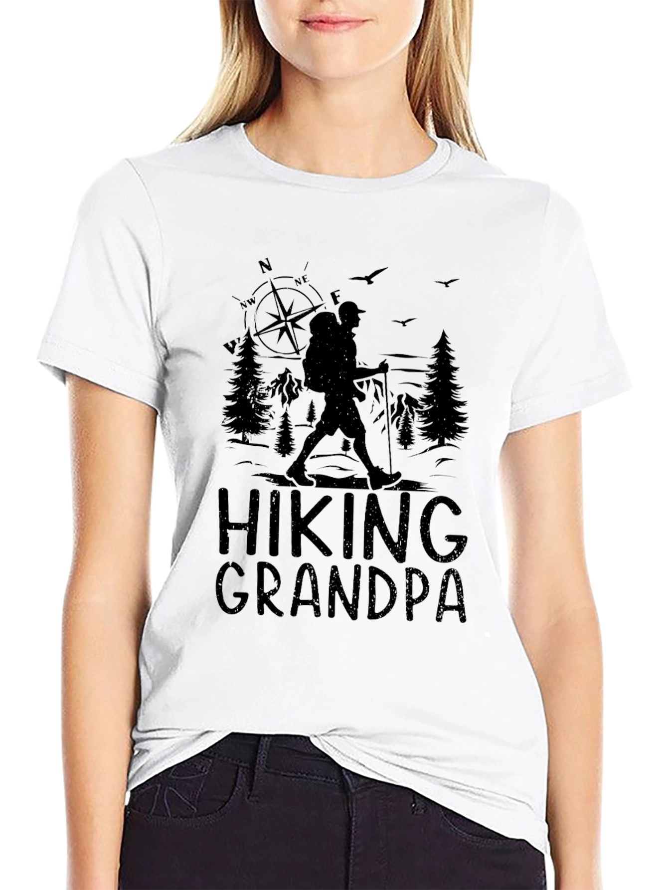 Hiking Grandpa Graphic Tee - Adventure Ready!