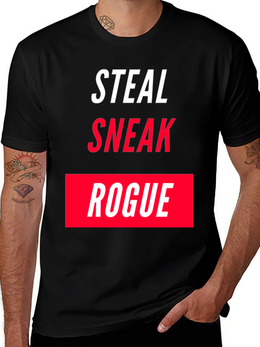 Steal Sneak Rogue Graphic Tee - Black