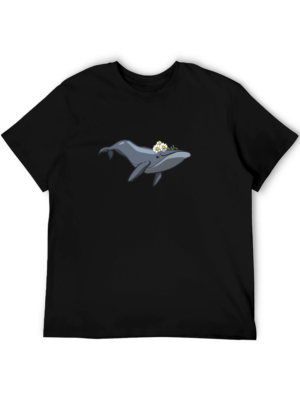 Whale & Flower Graphic T-Shirt - Soft Cotton Tee