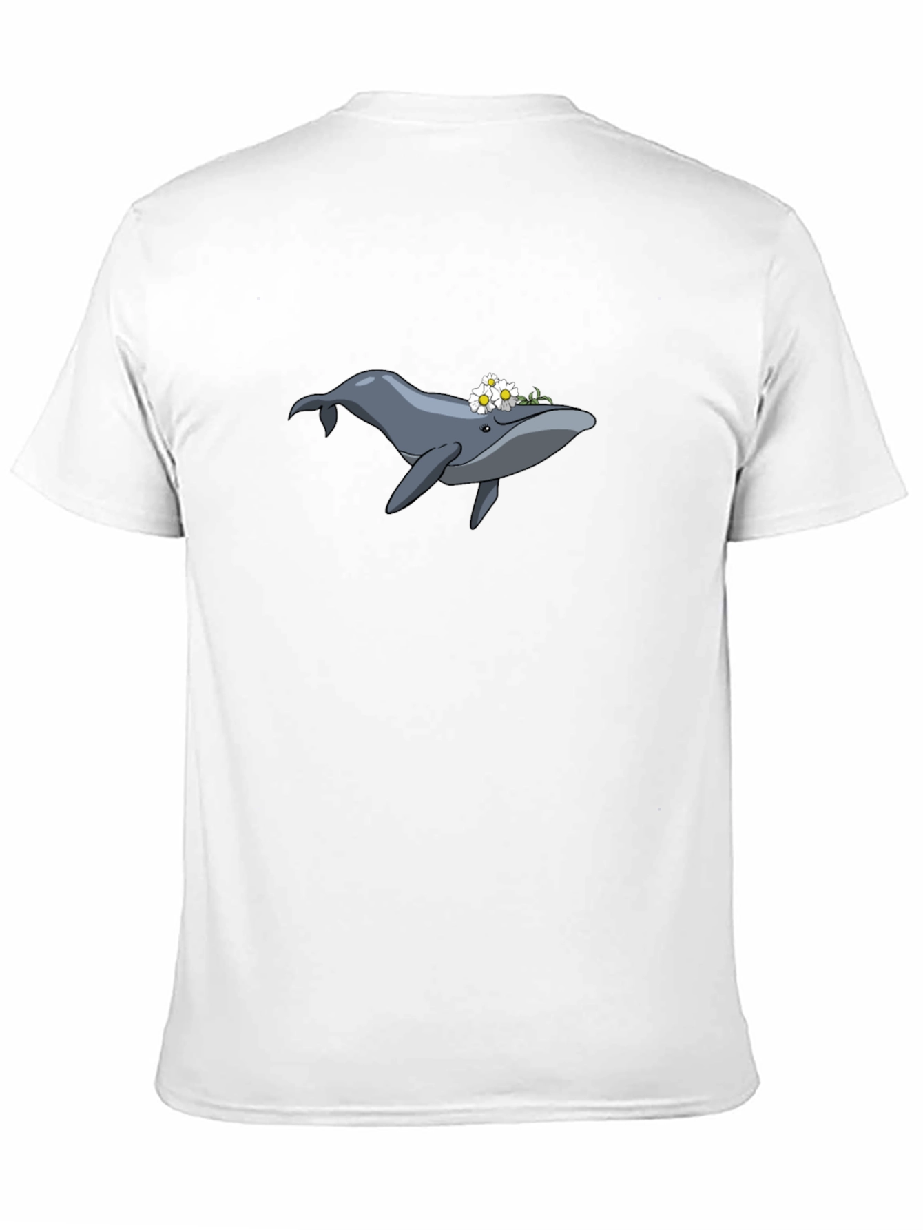Whale & Flower Graphic T-Shirt - Soft Cotton Tee