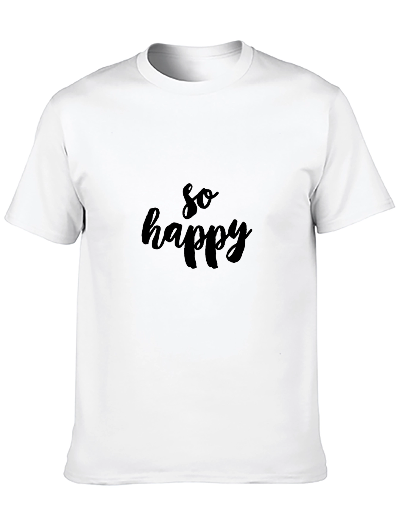So Happy Black T-Shirt