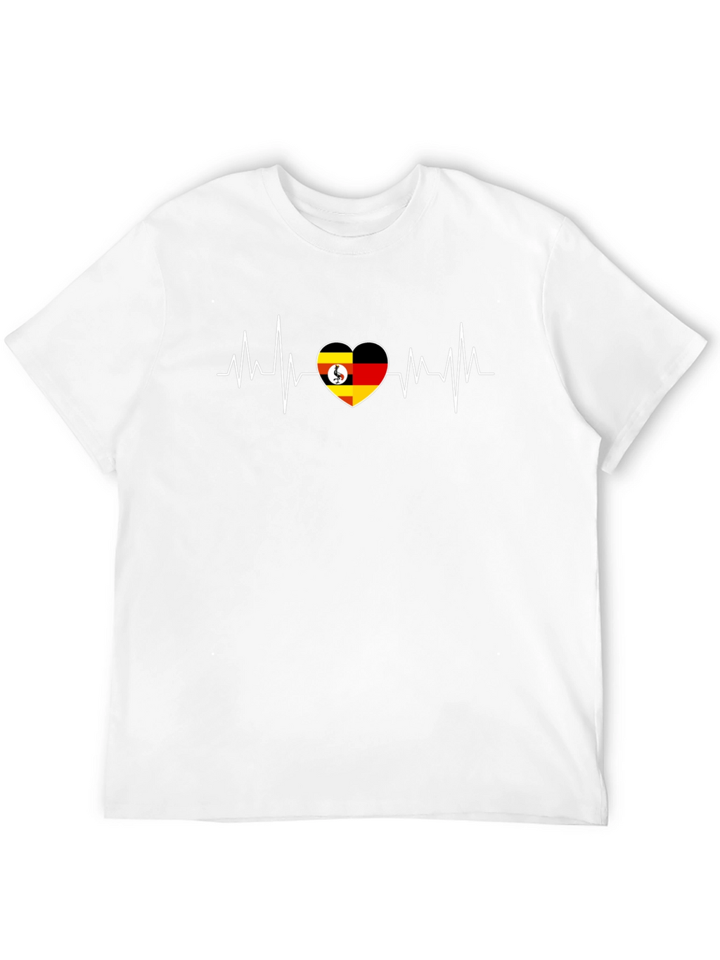 Uganda Heartbeat T-Shirt - Flag Graphic Tee