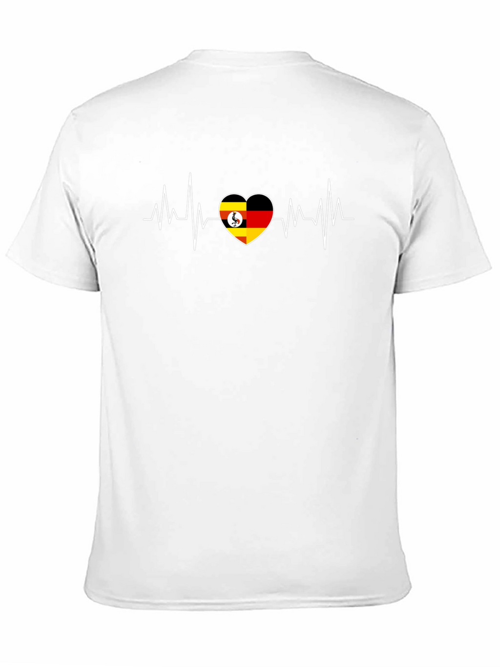Uganda Heartbeat T-Shirt - Flag Graphic Tee