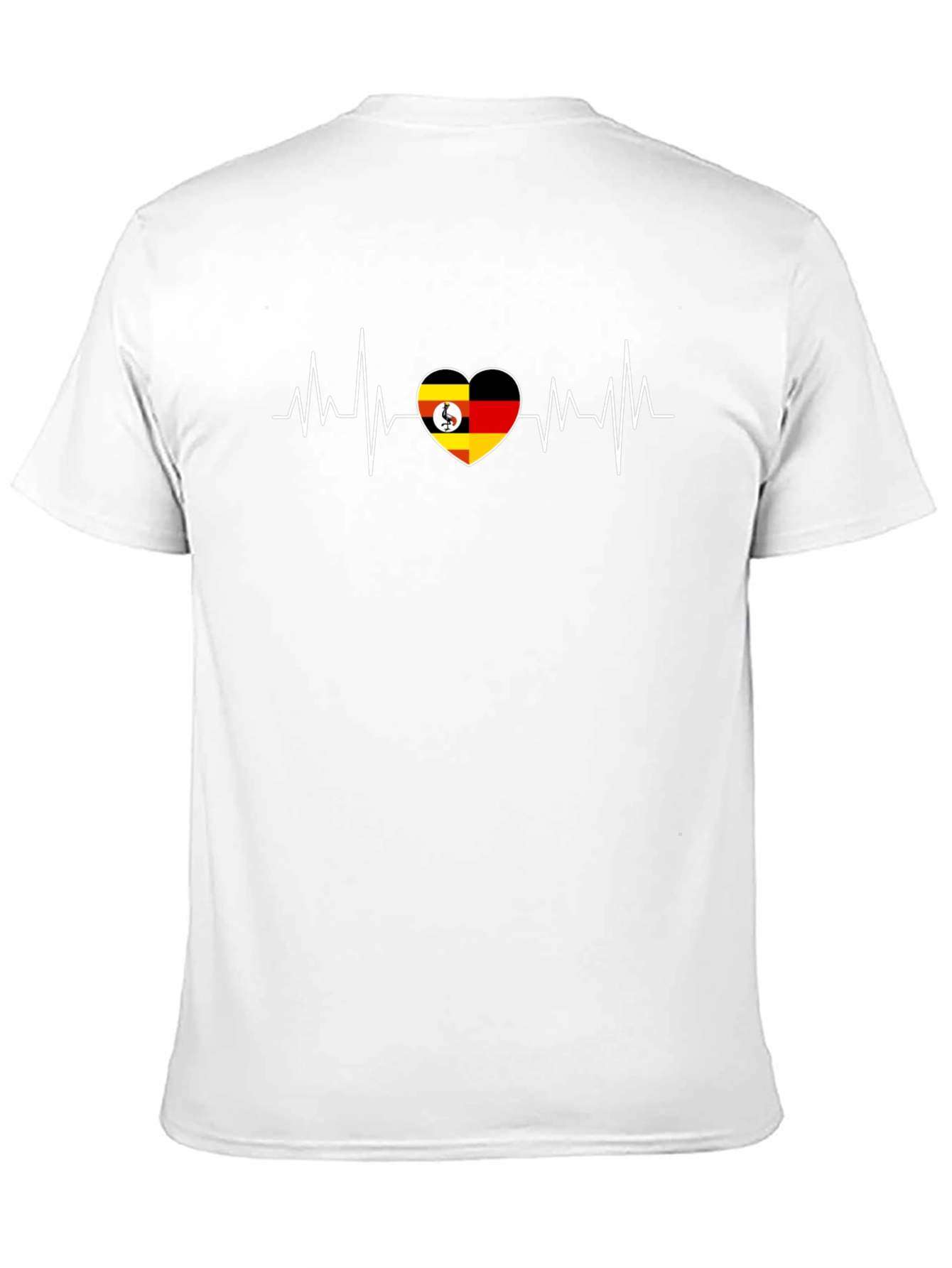 Uganda Heartbeat T-Shirt - Flag Graphic Tee