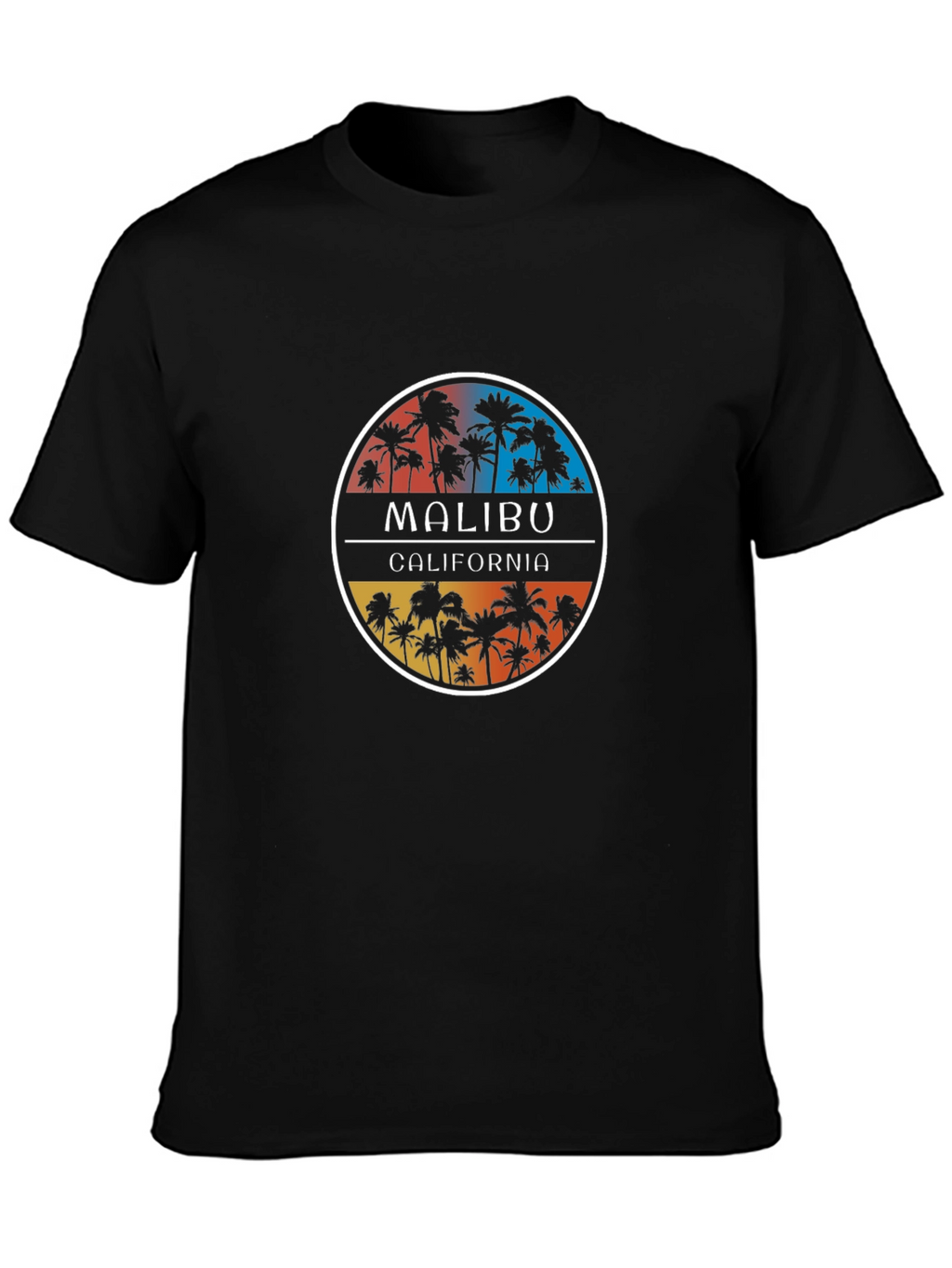 Malibu California Palm Tree Graphic T-Shirt