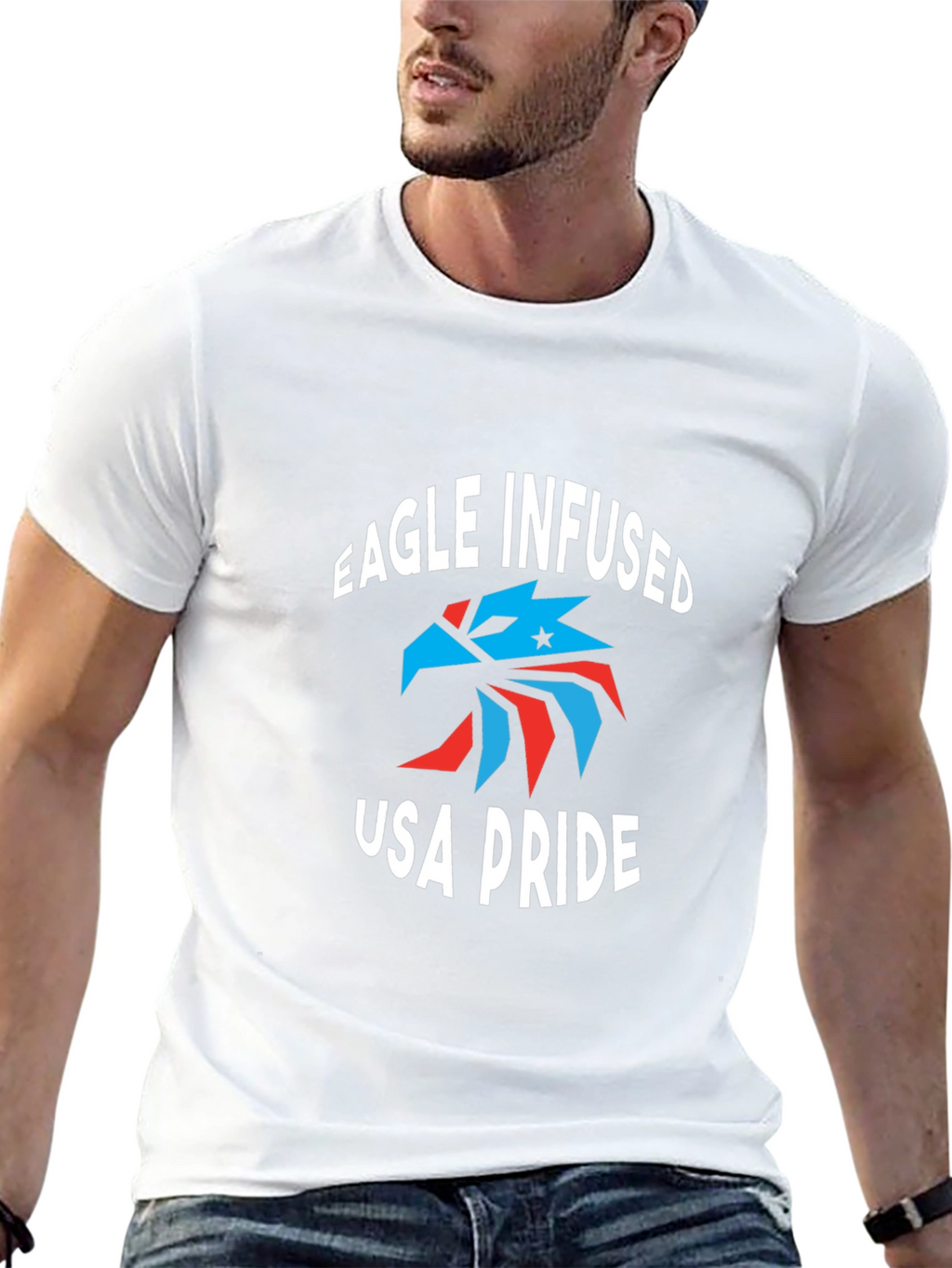 Eagle Infused USA Pride T-Shirt - Patriotic Tee