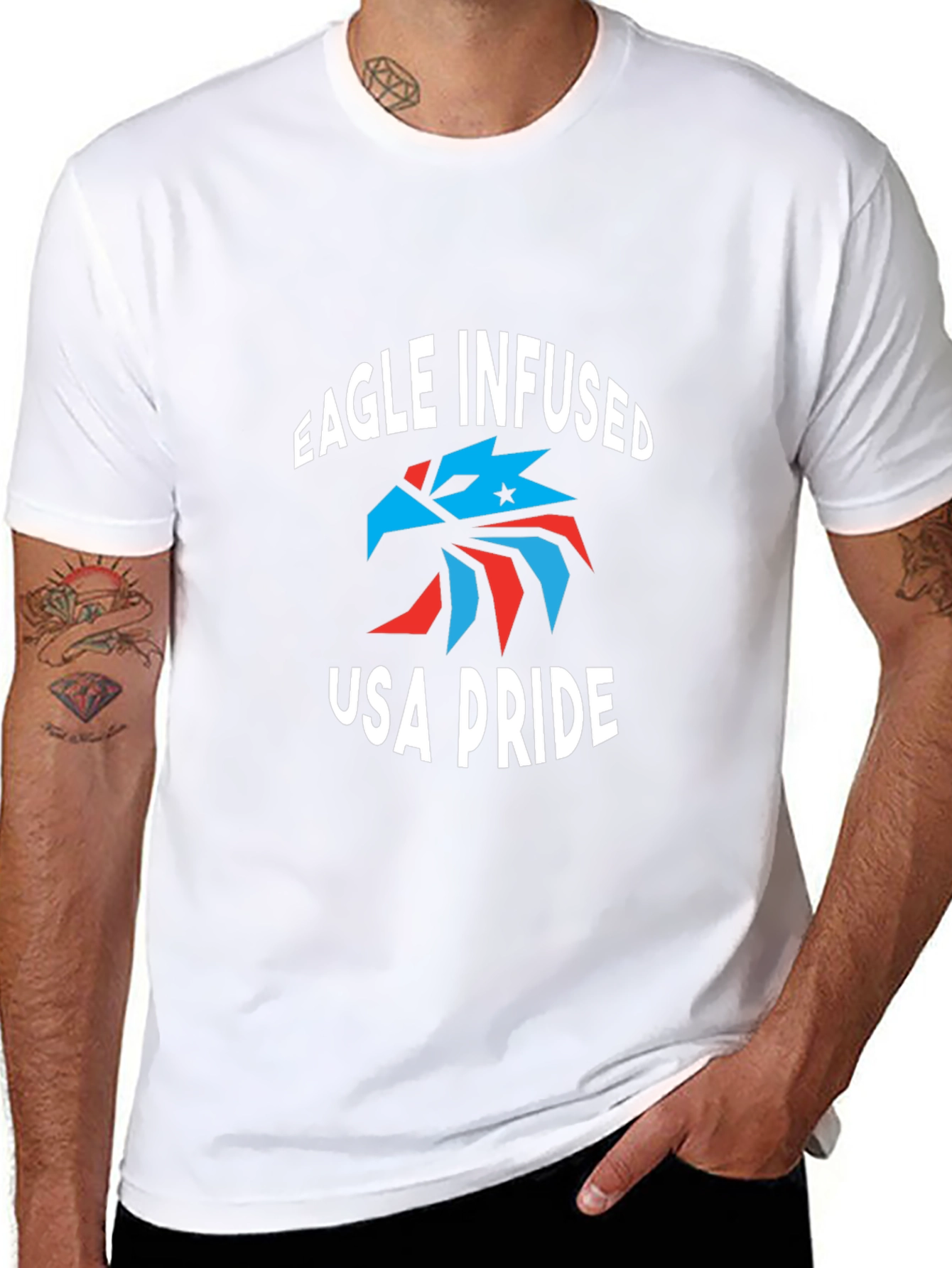 Eagle Infused USA Pride T-Shirt - Patriotic Tee