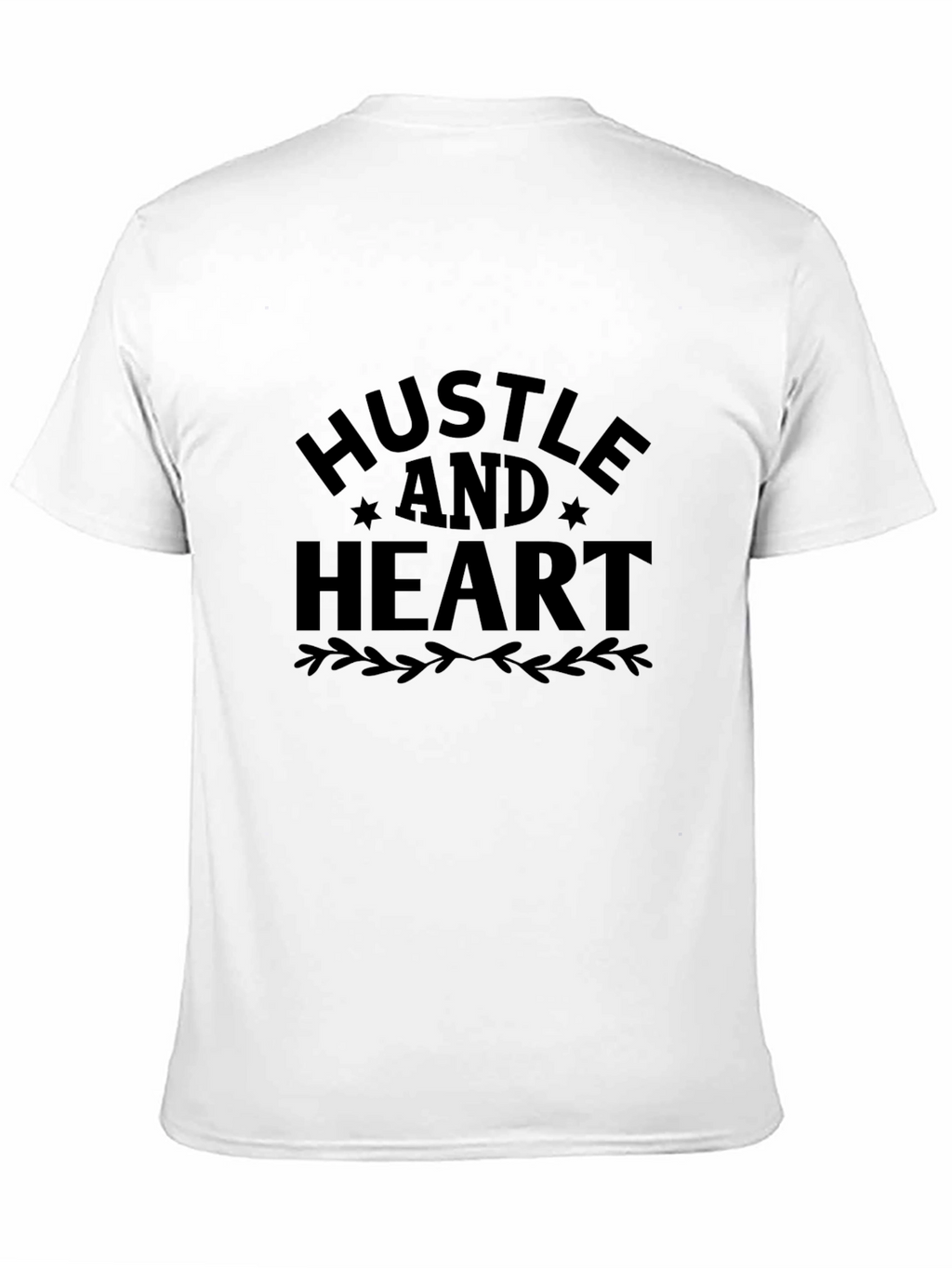 Hustle and Heart Black Tee - Motivational Shirt